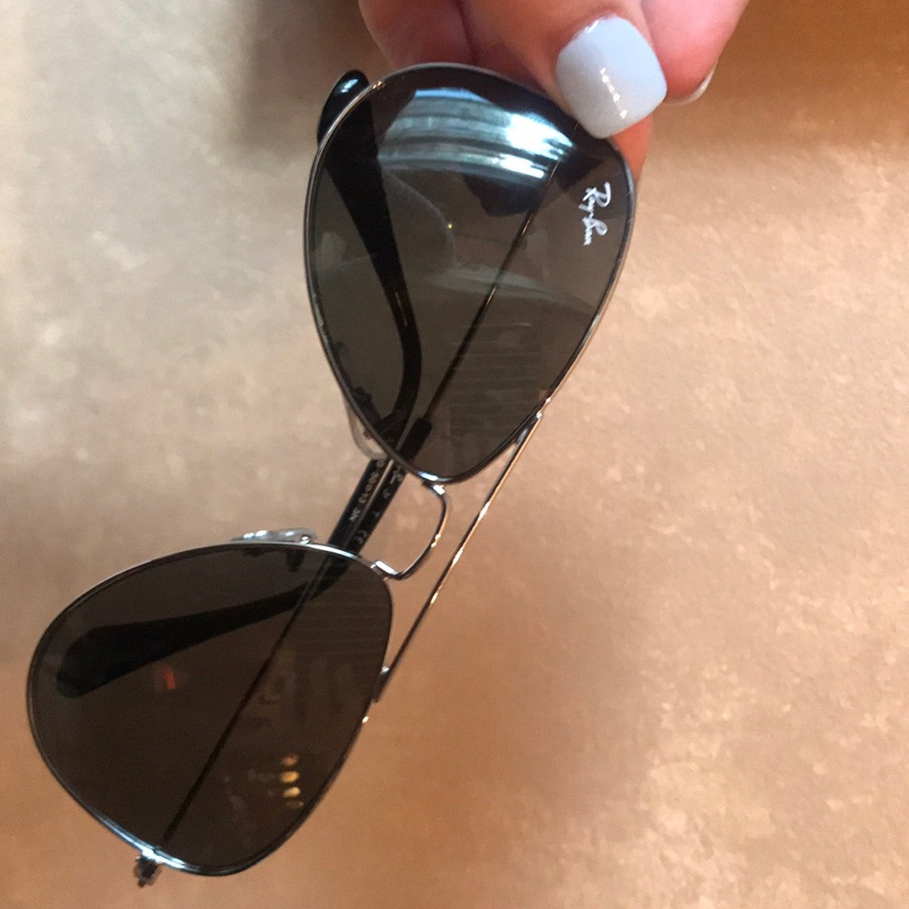Children’s silver aviator RayBan sunglasses